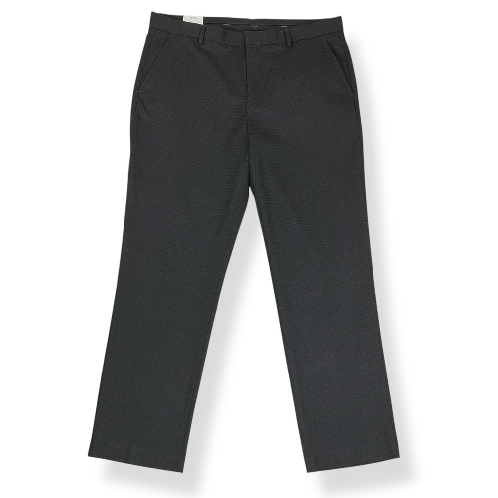 Calvin Klein Dress Pants Men 38x32 (ACTUAL 38x31) Black Trouser NWT
